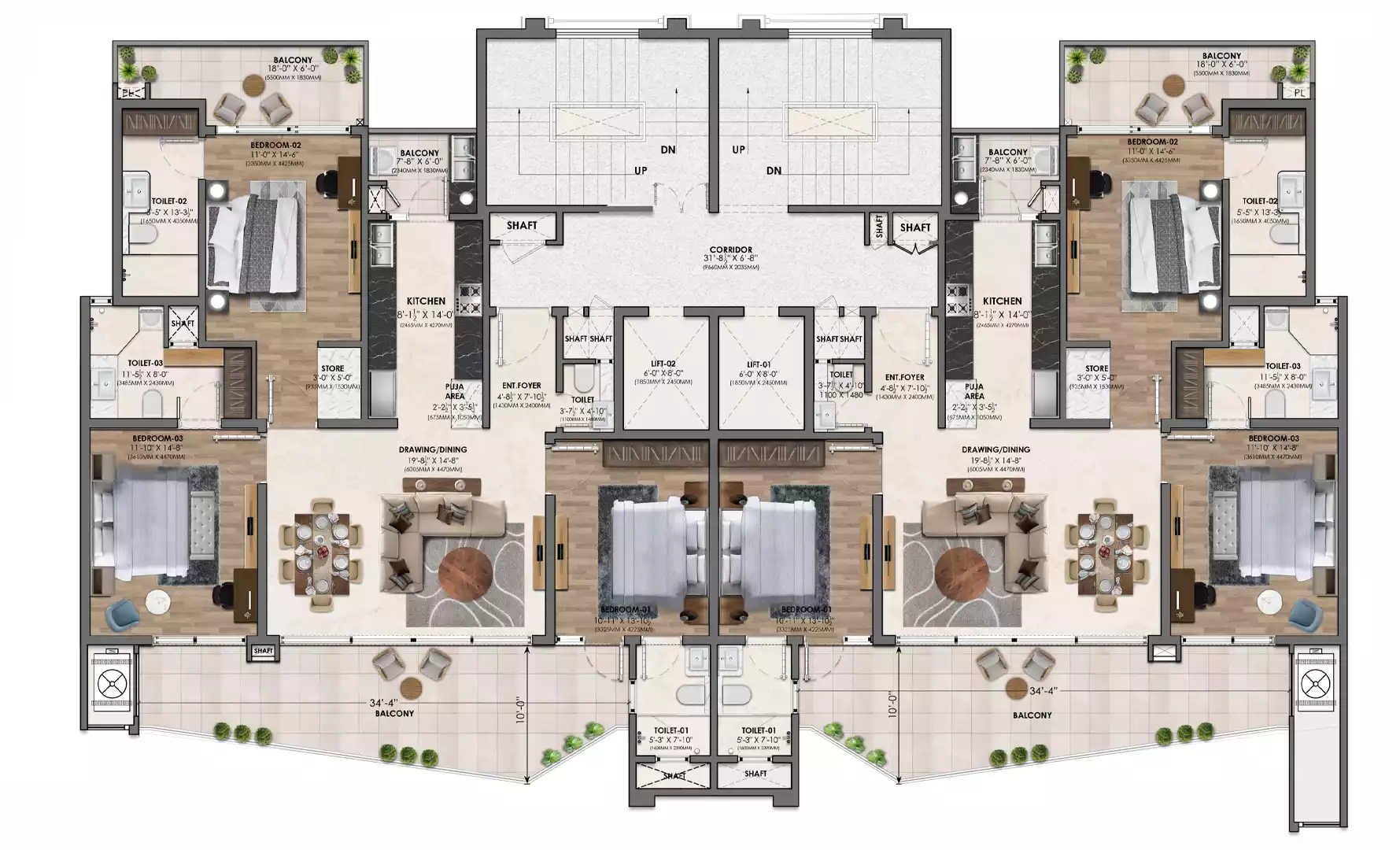 Block 7 floor plan Zirakpur