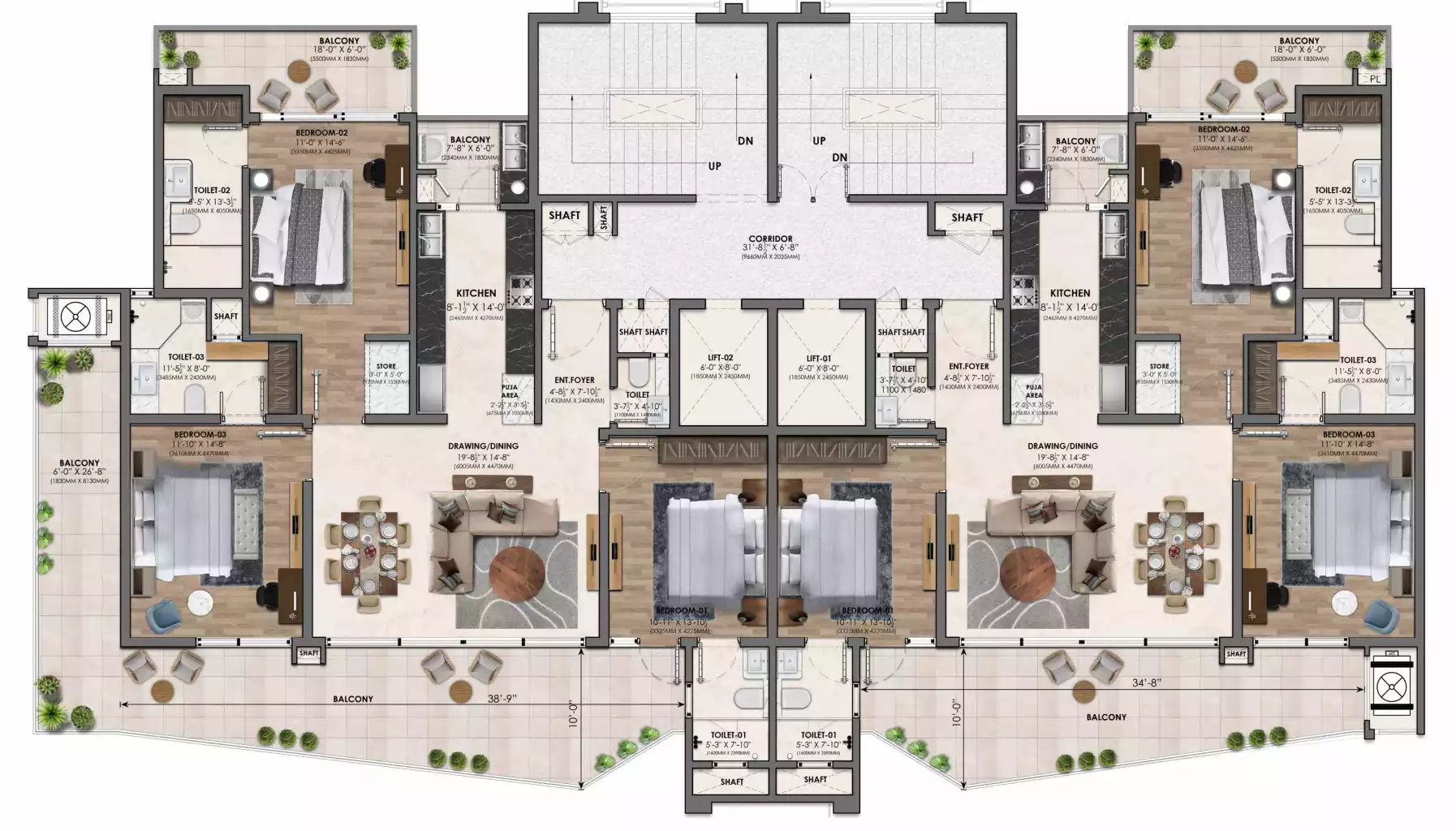 Block 8 and 10 floor plan