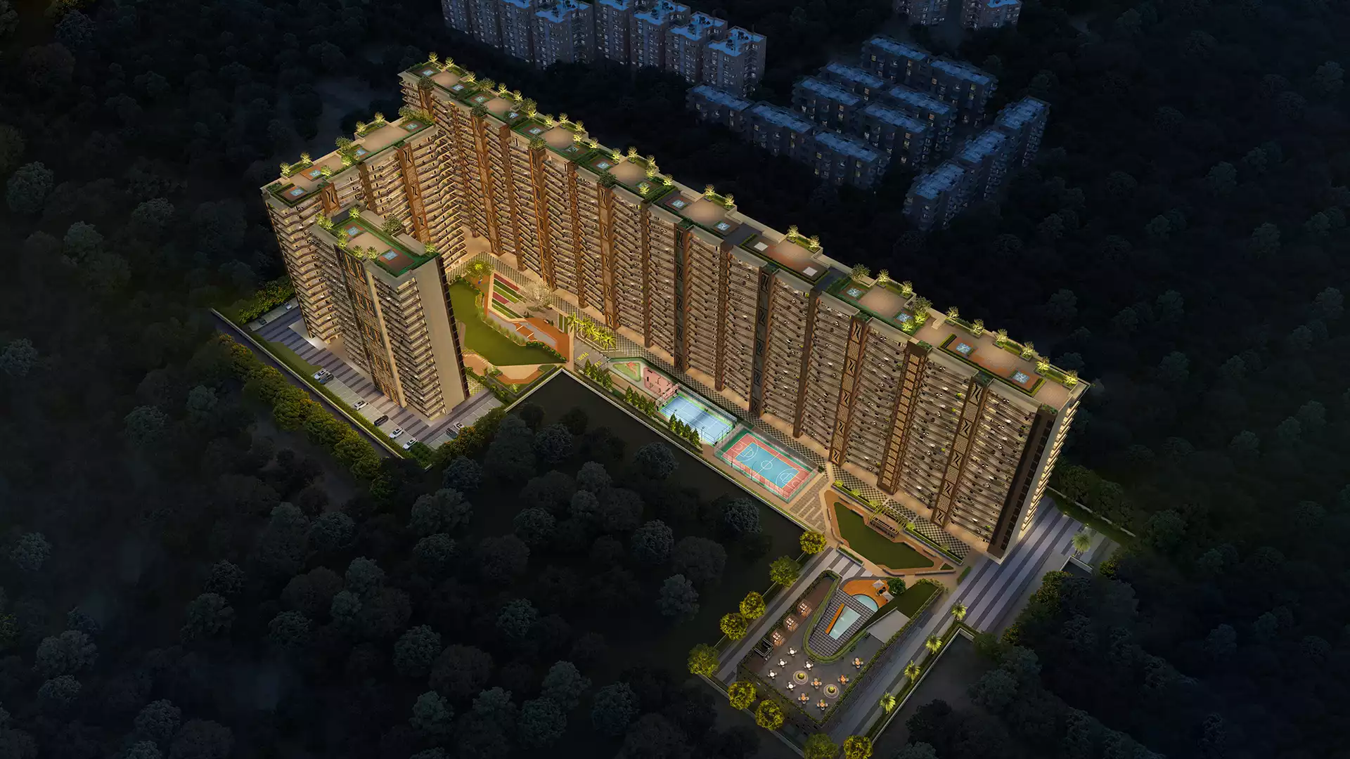 Vamana Arvindam Arial View Night