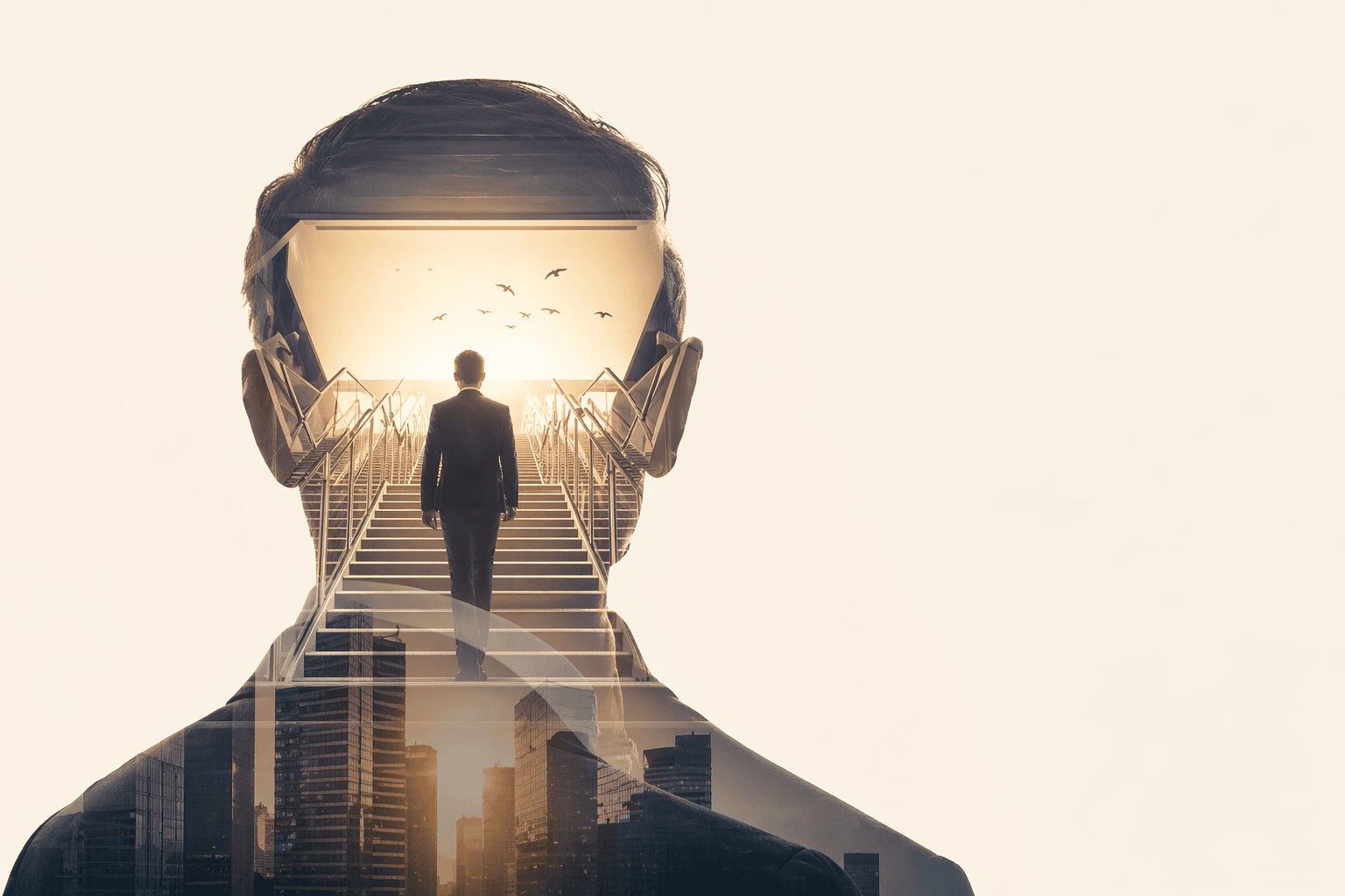 Vision and leadership growth concept